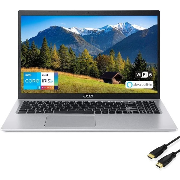 Acer 宏碁 Aspire5 超薄 15.6英寸全高清商务和学生笔记本电脑,* 11 代英特尔酷睿 i3-1115G4处理器,高达4.1GHz(Beat i5-1035G4),WiFi 6,Amazon Alexa,8GB 内存,